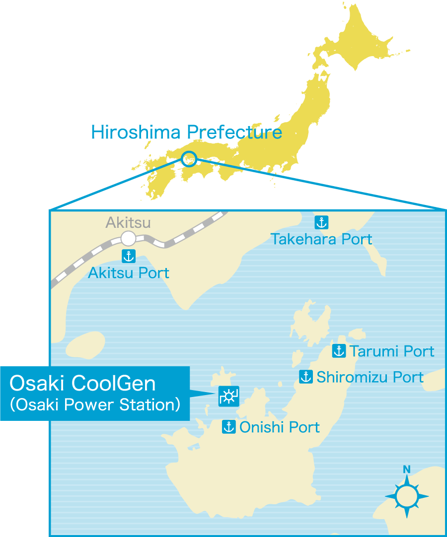 OSAKI CoolGen Location Map (Zoomed-in)
